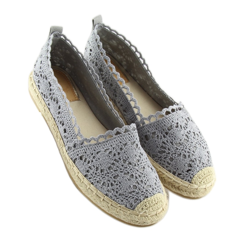 Grå blonde espadriller BB11 grå 2