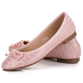 Renda Pink stof ballerinaer lyserød 2