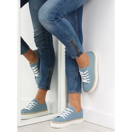 Blå K1831602 Jeans højsålede sneakers 1