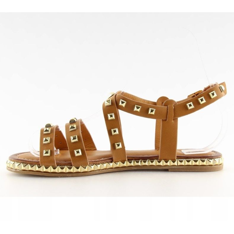 Sandaler med studs kamel WL193 Camel brun 2