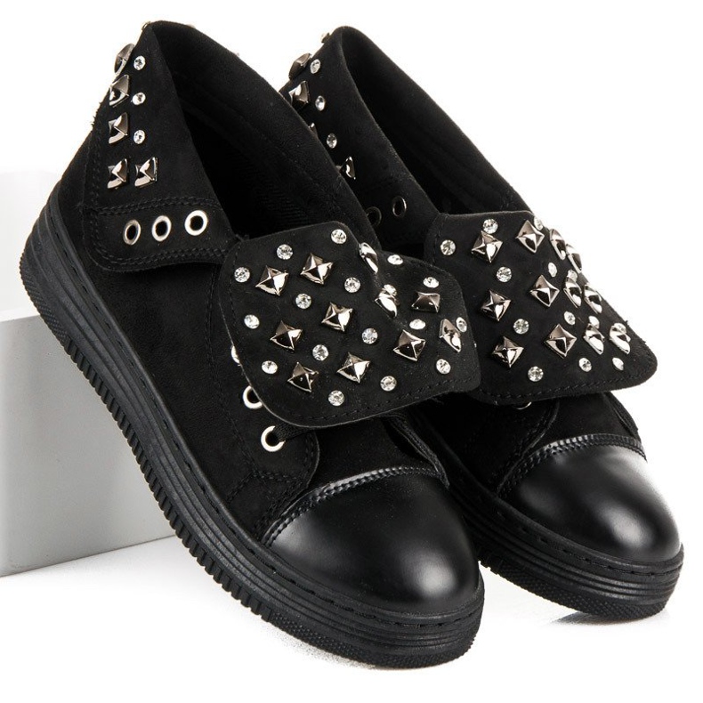 Rock suede sneakers sort 1