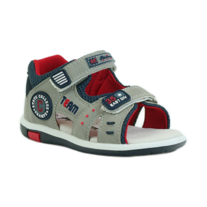 American Club Sandaler med amerikansk 87297 læderindlæg marineblå grå 1