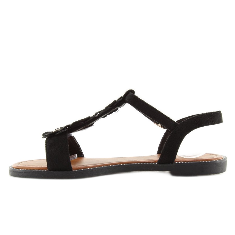 Damesandaler i sort ruskind WL-001 1