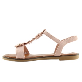 Kvinders pink ruskindssandaler WL-001 lyserød 1