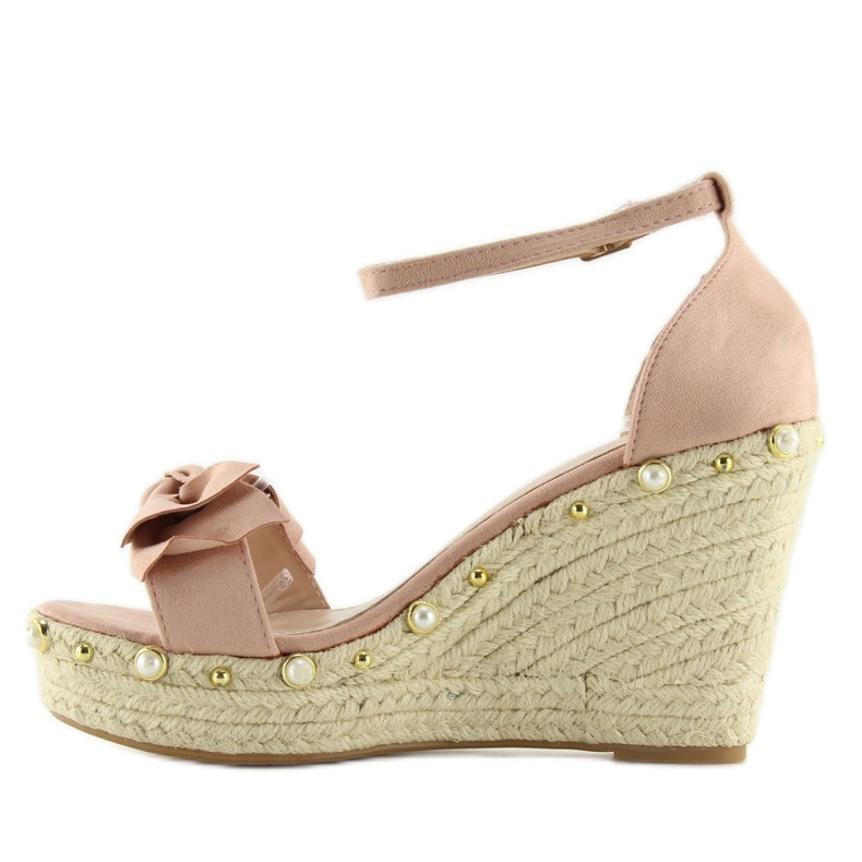 Sandaler, espadriller på lyserøde kiler L2668 2