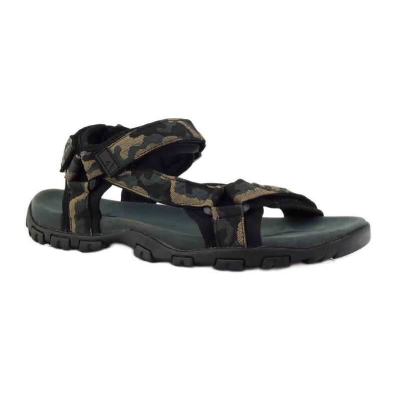 American Club Sandaler læderindsats Amerikansk 1729 camo sort brun grå 1