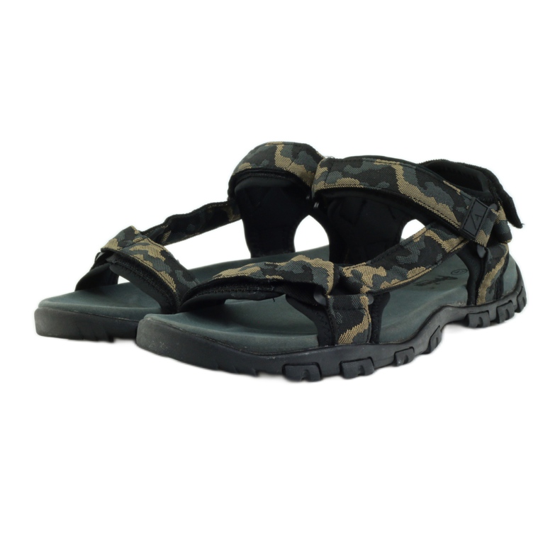 American Club Sandaler læderindsats Amerikansk 1729 camo sort brun grå 3