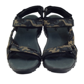 American Club Sandaler læderindsats Amerikansk 1729 camo sort brun grå 4