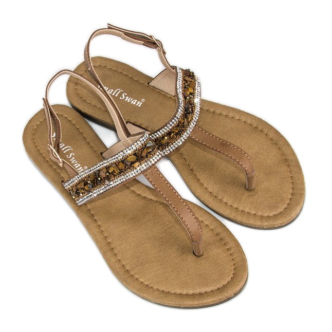 Small Swan Brune flip-flops 1