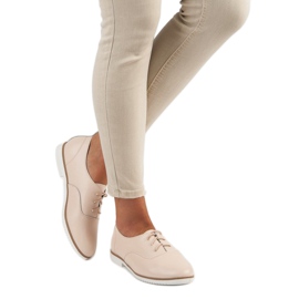 MAZARO Beige lædersko 2