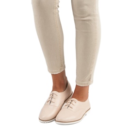 MAZARO Beige lædersko 1