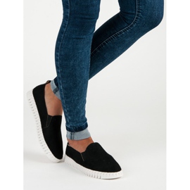 Tullo Slipons i sort ruskind 1