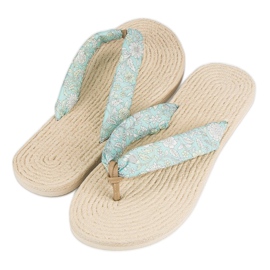 Ax Boxing Flip-flops espadriller hvid grøn 2