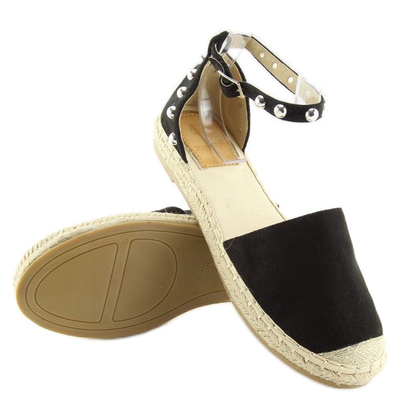 Sorte Espadriller med nitter A636-ESP-1 sort 1