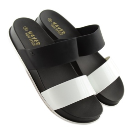 KM122 sorte silikone sorte flip-flops 1