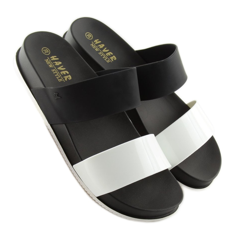 KM122 sorte silikone sorte flip-flops 1