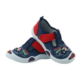American Club Amerikanske sneakers børnesko læder indersål rød marineblå 3
