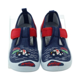 American Club Amerikanske sneakers børnesko læder indersål rød marineblå 4