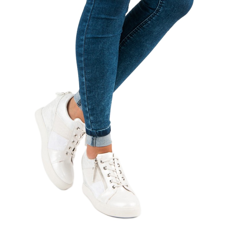 Kylie Moderigtige wedge sneakers hvid 1