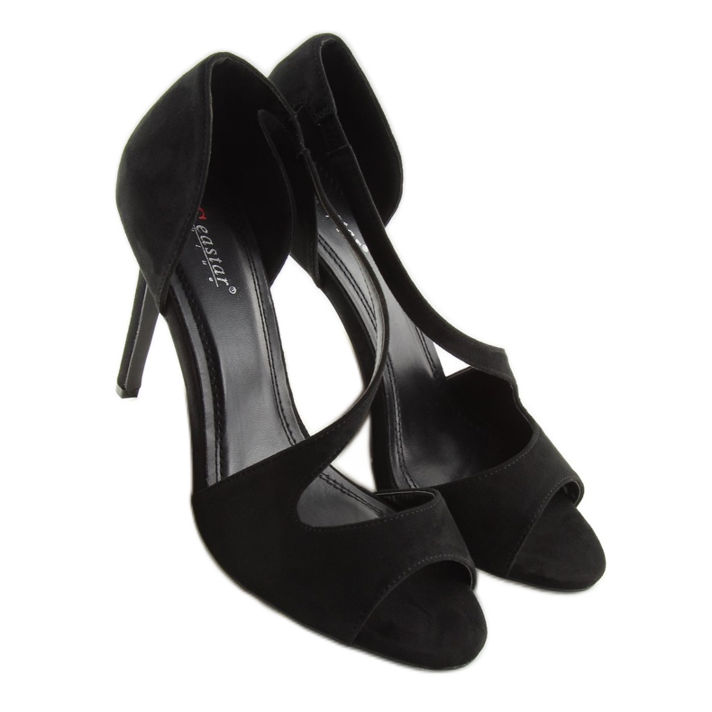 Sorte asymmetriske pumps C90 sort 2