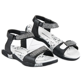 Hasby Flade sandaler med velcro sort 2
