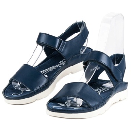 Filippo Navy læder sandaler blå 2