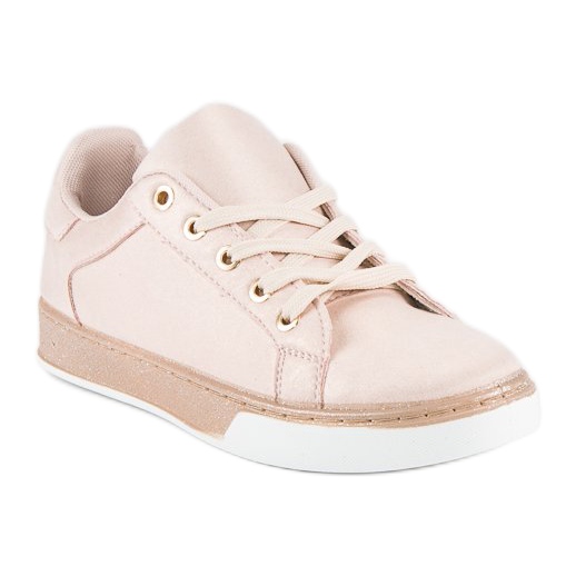 Lyserøde sneakers med bund 1