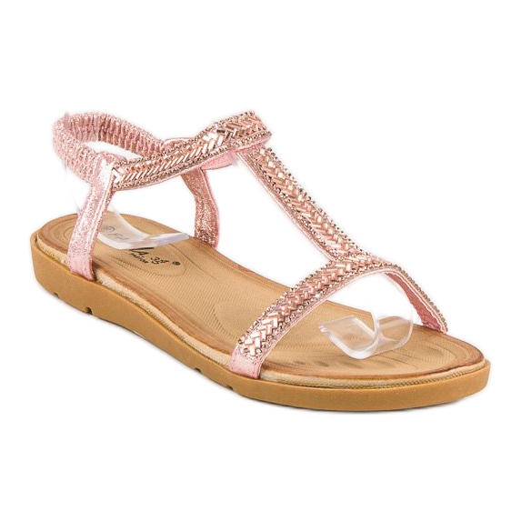 Fama Pink sandaler med elastik lyserød 1