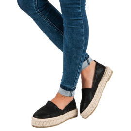 Slip-on espadriller på platformen sort 2