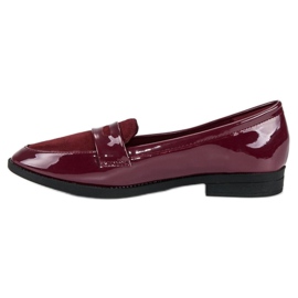 Best Shoes Bourgogne lakerede loafers flerfarvet rød 1