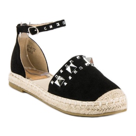 Flade espadrillesandaler sort 1