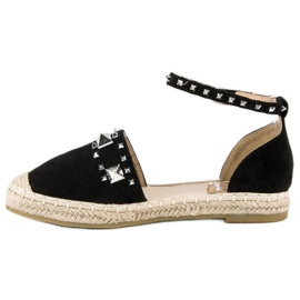 Flade espadrillesandaler sort 2