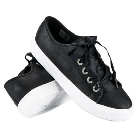 Moderigtige sneakers på bindingen sort 2