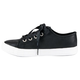 Moderigtige sneakers på bindingen sort 1