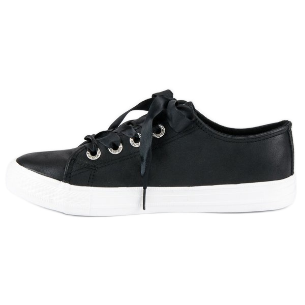 Moderigtige sneakers på bindingen sort 1
