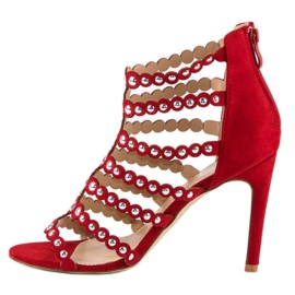 Røde sandaler på høj hæl 2