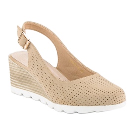 Gennembrudte vinceza pumps brun 1