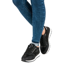 Sorte sneakers med snøre 1