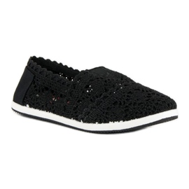 Marquiz Sorte sneakers med blonder 1