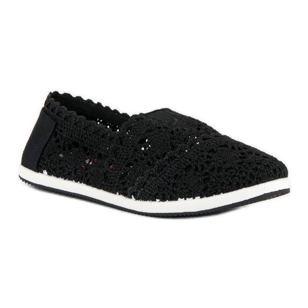 Marquiz Sorte sneakers med blonder 1