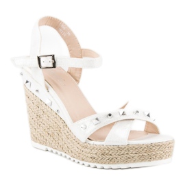 Bello Star Kile espadriller med rhinsten hvid 1