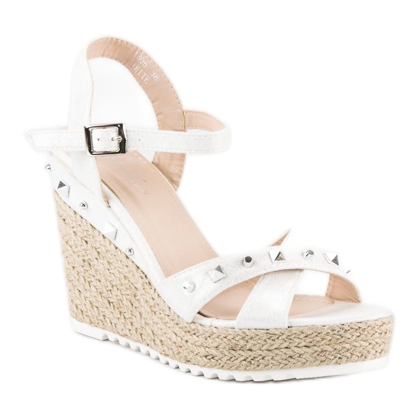 Bello Star Kile espadriller med rhinsten hvid 1