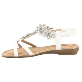 Elegante flade sandaler hvid 2