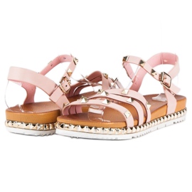 Anesia Paris Rock Flat Sandaler lyserød 2