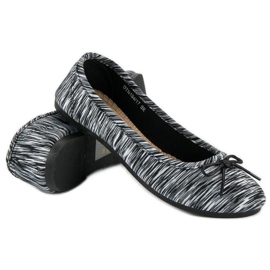 McKey Ribbede tekstilballerinaer sort 2
