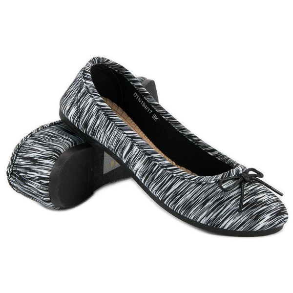 McKey Ribbede tekstilballerinaer sort 2