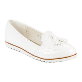 Super Me Hvide loafers med frynser 1