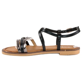 SDS Elegante flade sandaler sort 2