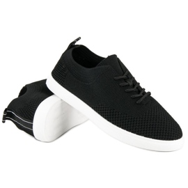 Super Me Stofbundne sneakers sort 1