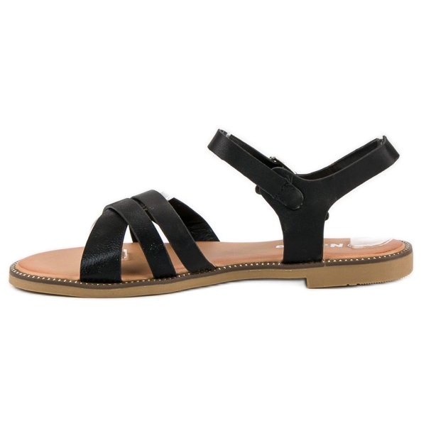 Nio Nio Klassiske sorte sandaler 1